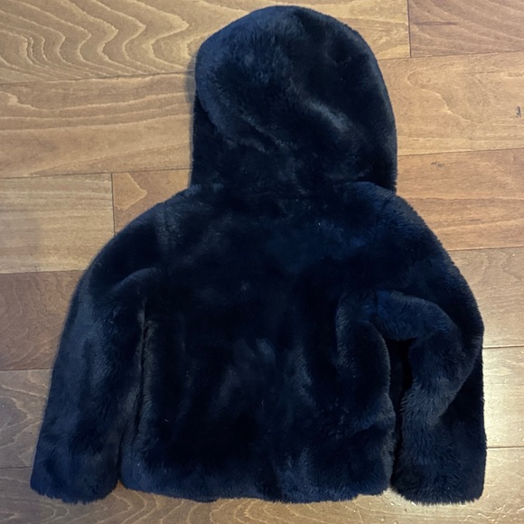 Under Armour Kids Black Faux Fur Jacket - Picture 4 of 5